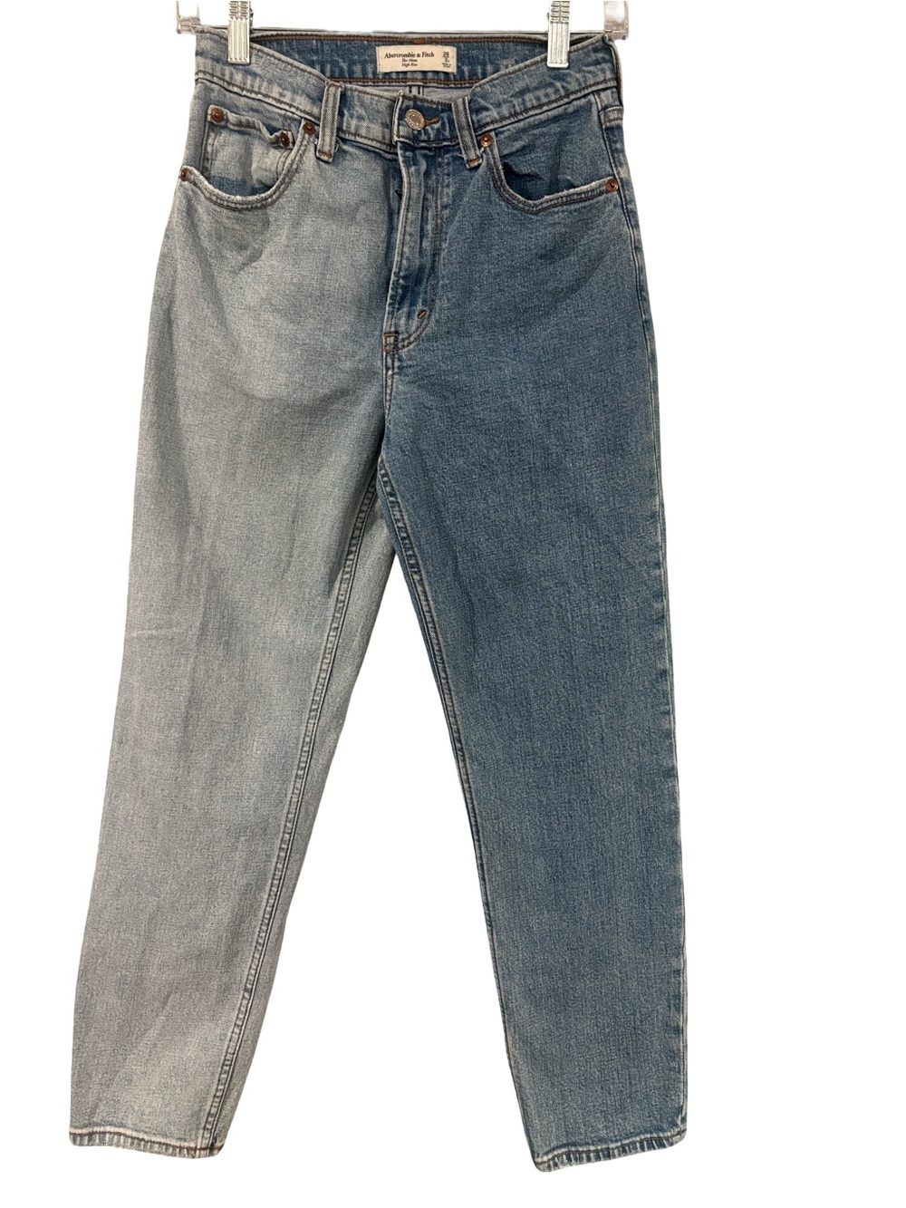 Abercrombie & Fitch Light and Medium 
The mom high rise jeans
